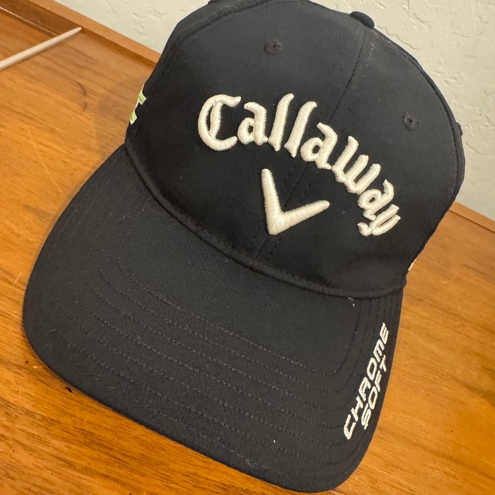 Callaway Golf Hat Mens OSFA Black Excellent Tour Authentic Chrome Soft Apex Epic